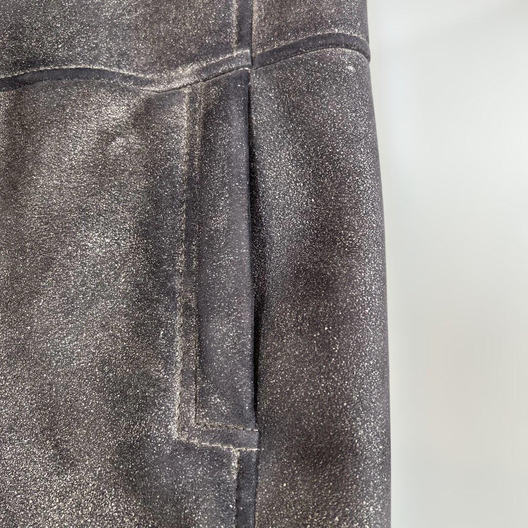 ダークブラウンムートンコート