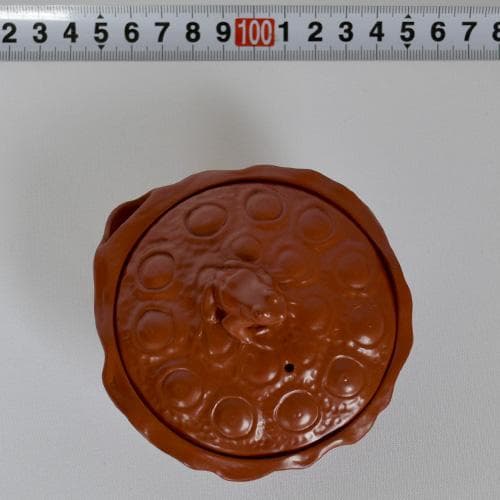 煎茶道 常滑焼 蓮に蛙 急須09