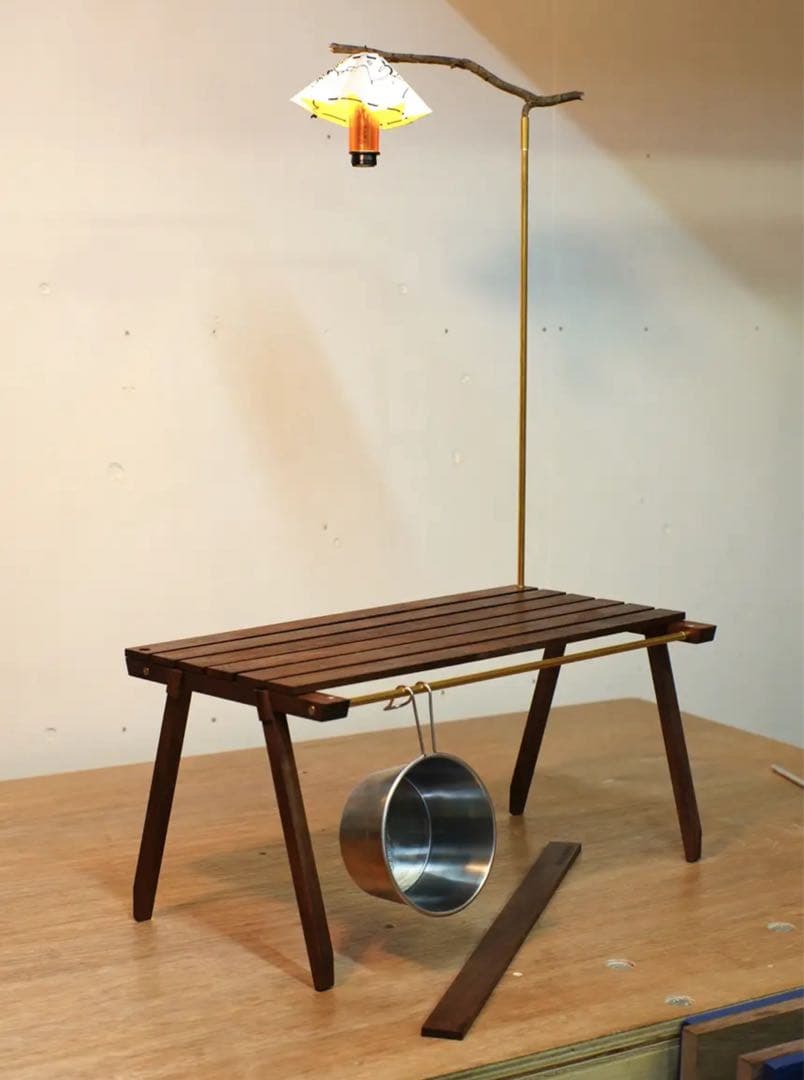 テーブル・チェア・ハンモック assemble mini table WG ( walnut gold )