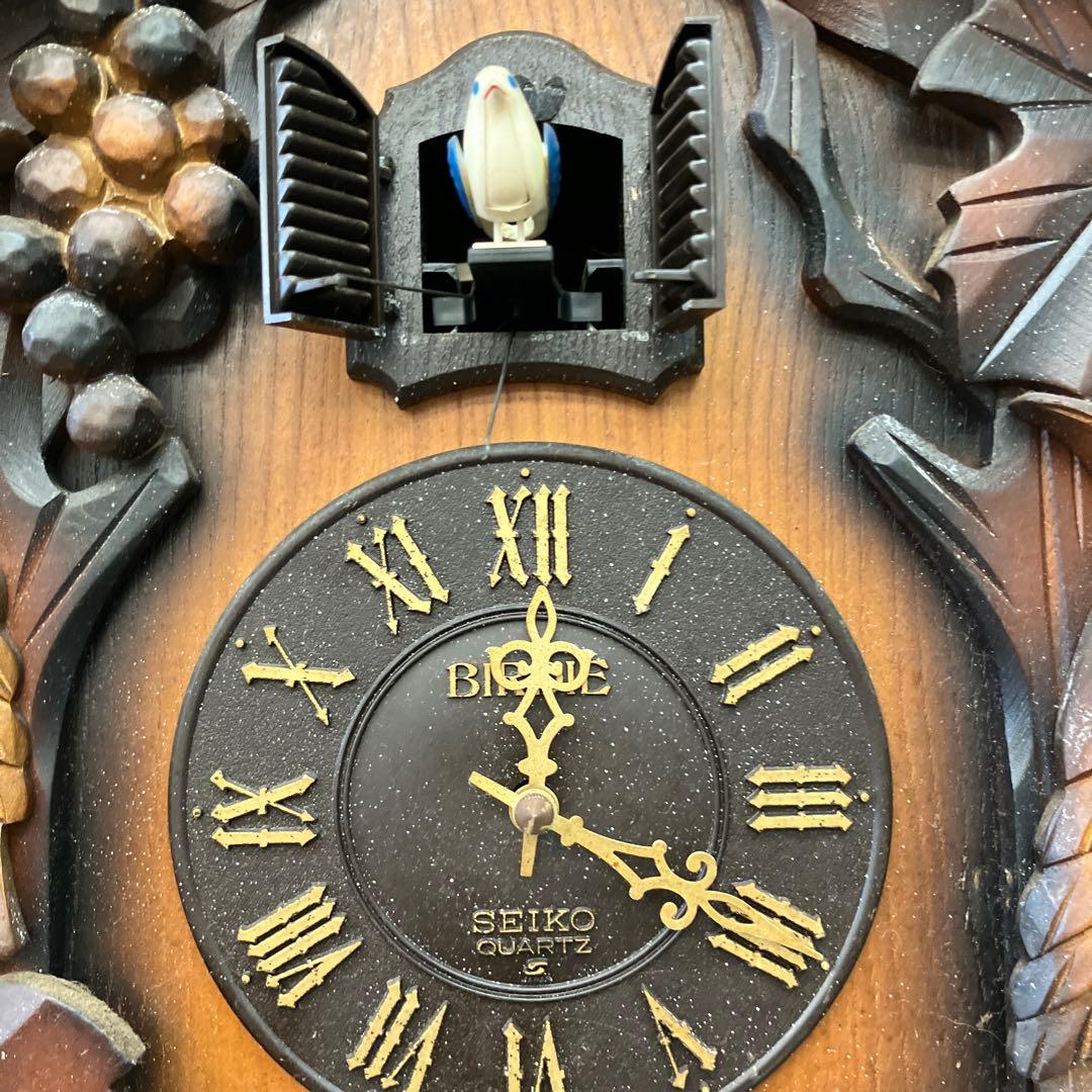 ジャンク品 セイコー クオーツ 鳩時計 振り子時計 掛時計 柱時計 時計 壁飾り