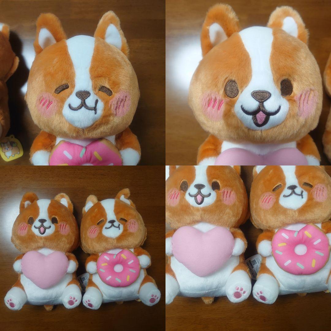 まるまるコーギー BIGぬいぐるみ2 ハート ドーナツ コーギー ぬいぐるみ 犬
