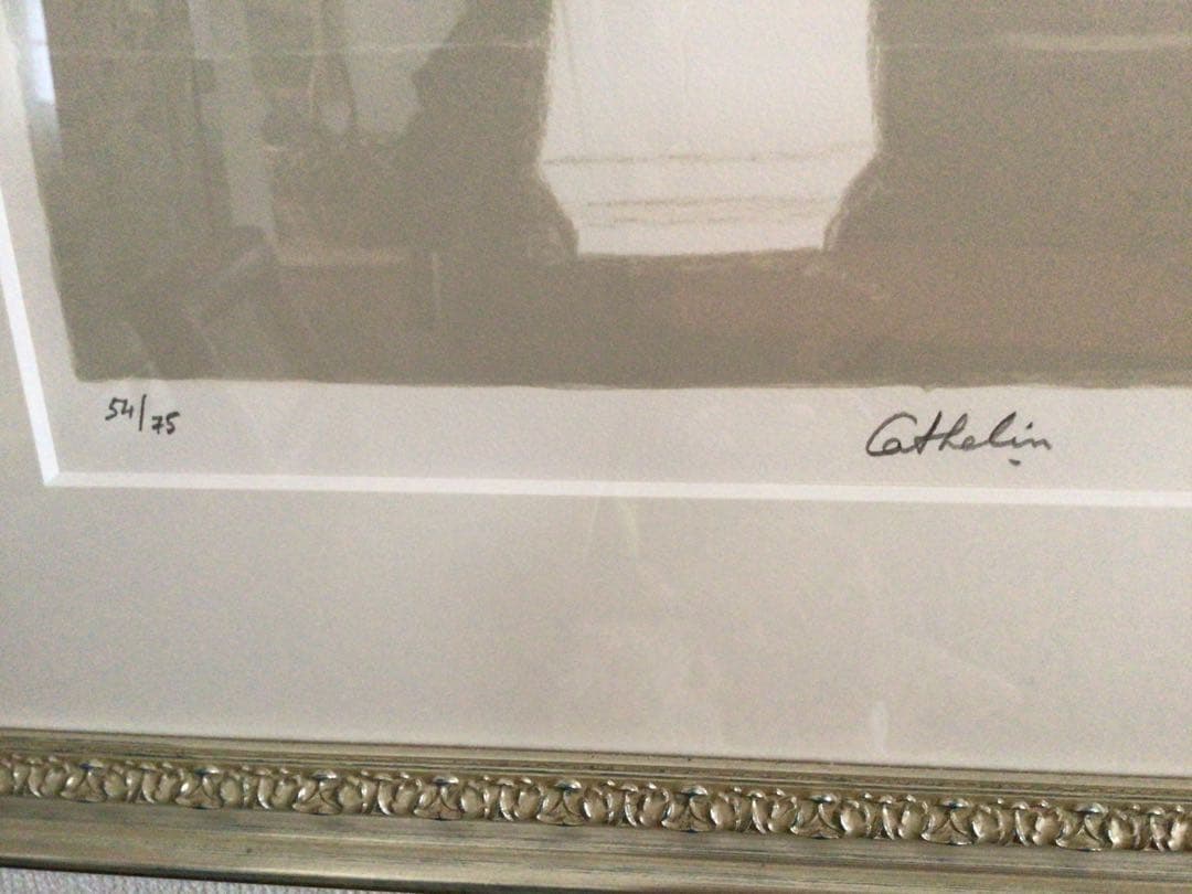 ⭕️⭕️ベルナール カトラン リトグラフ白い花瓶のクリスマスローズ⭕️⭕️