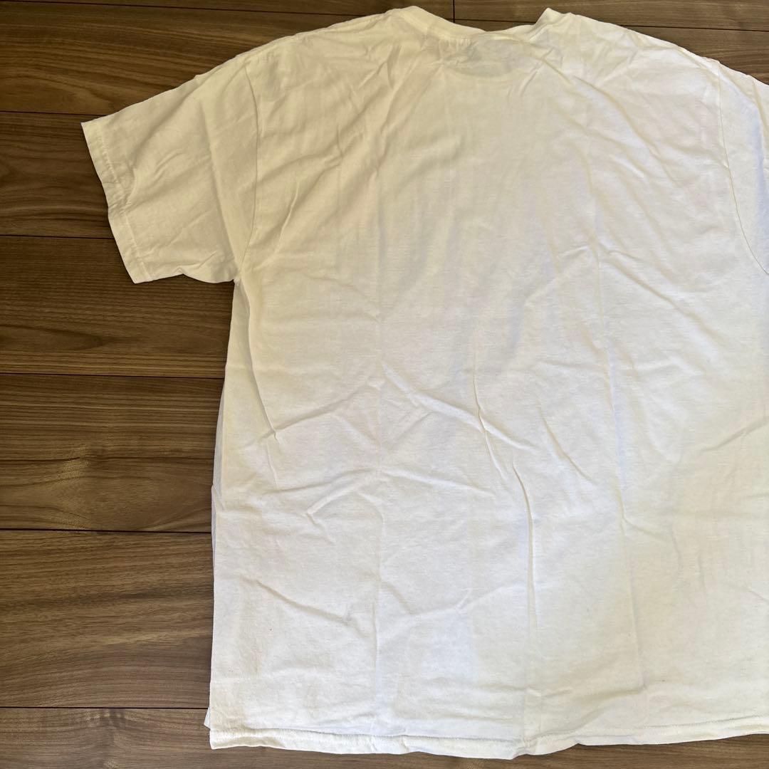 MFDOOMプリントTシャツホワイトビンテージラップ T HIPHOPXLサイズ