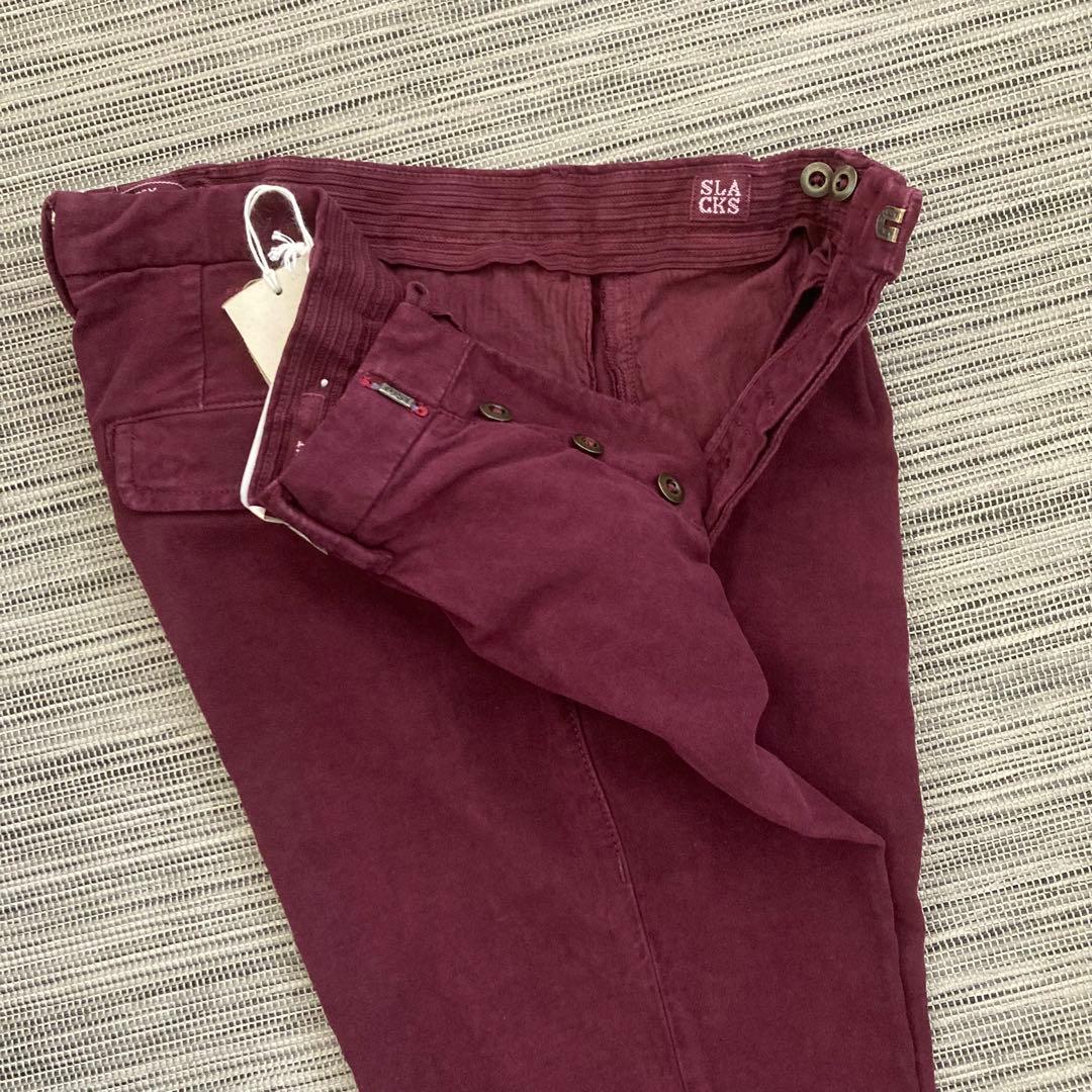 新品 4.1万！インコテックス incotex モールスキンパンツ エンジ 31