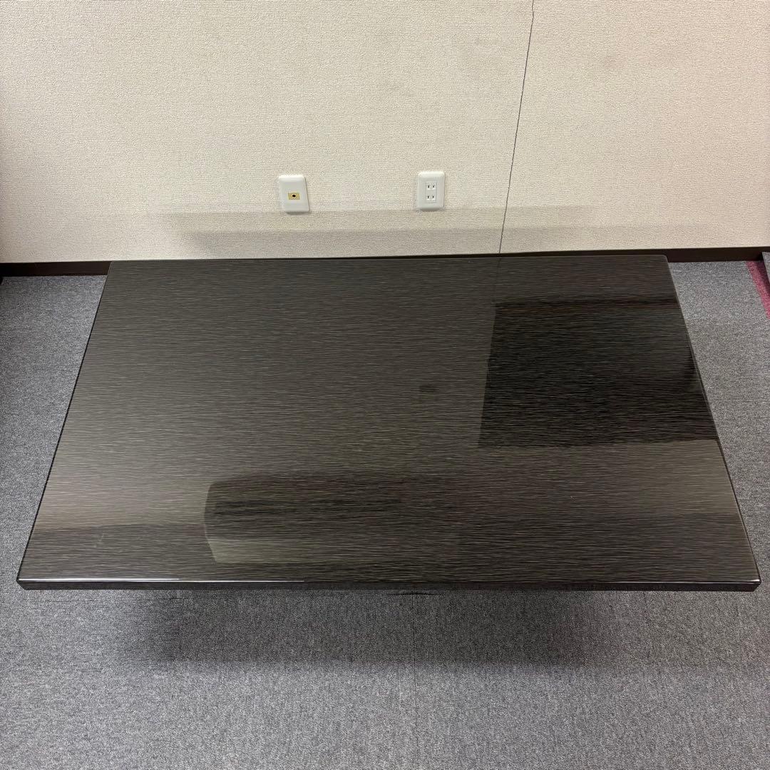 PLANTE プランテ 幅130cm 昇降テーブル 光沢 ブラック -179-