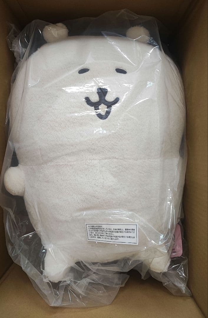 ナガノくじ A賞 E賞 もっちり特大 ぬいぐるみ おかおバッジ セット