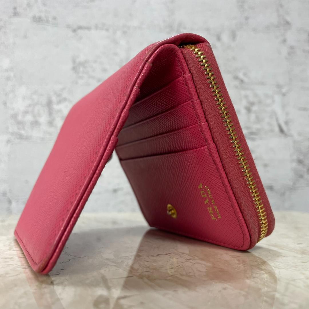 PRADA 二つ折り財布 プラダ ウォレット ラウンドファスナー 1ML036