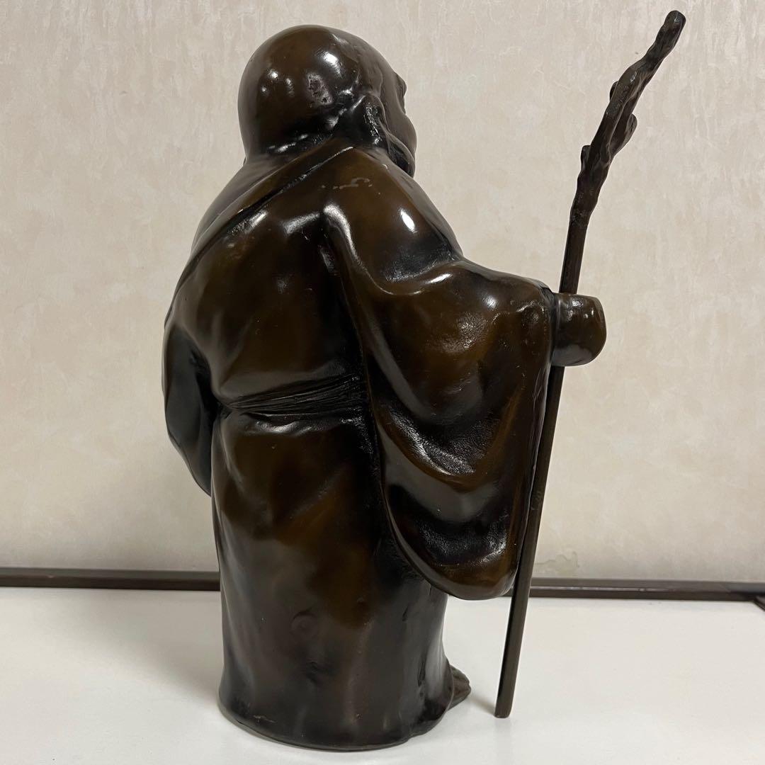 布袋さま【ブロンズ像】　　　銅製置物　　　　　　　　　　　アンティーク七福神仏像