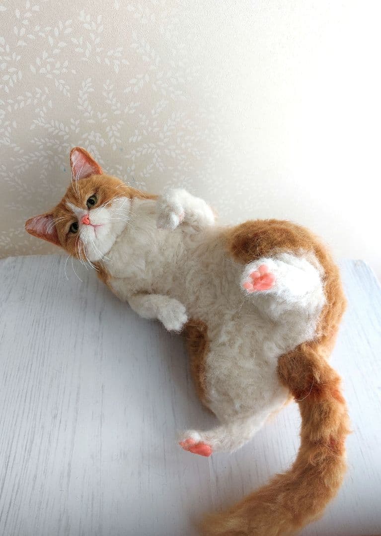 羊毛フェルト　ネコ