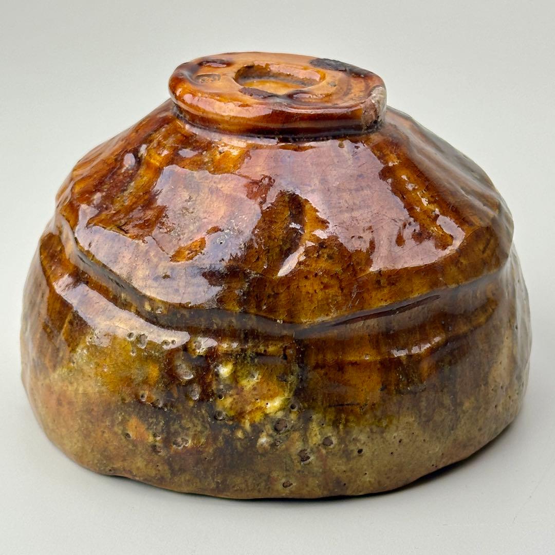 江戸期 嵯峨焼 楽茶碗 嵐山 茶道具 共箱 骨董品　アンティーク