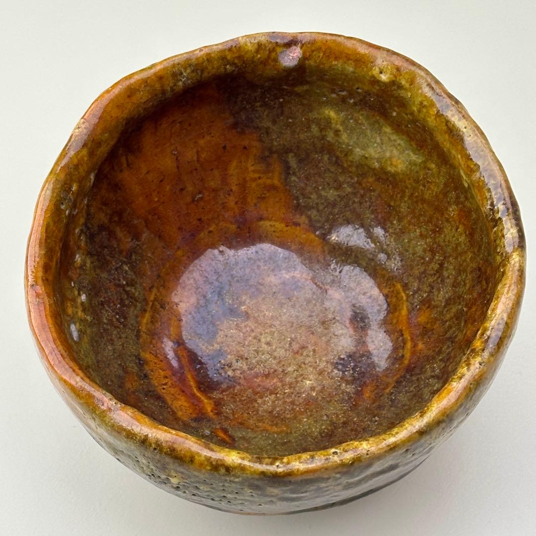 江戸期 嵯峨焼 楽茶碗 嵐山 茶道具 共箱 骨董品　アンティーク