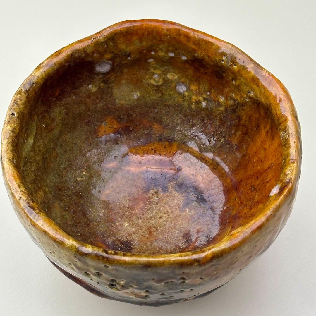 江戸期 嵯峨焼 楽茶碗 嵐山 茶道具 共箱 骨董品　アンティーク