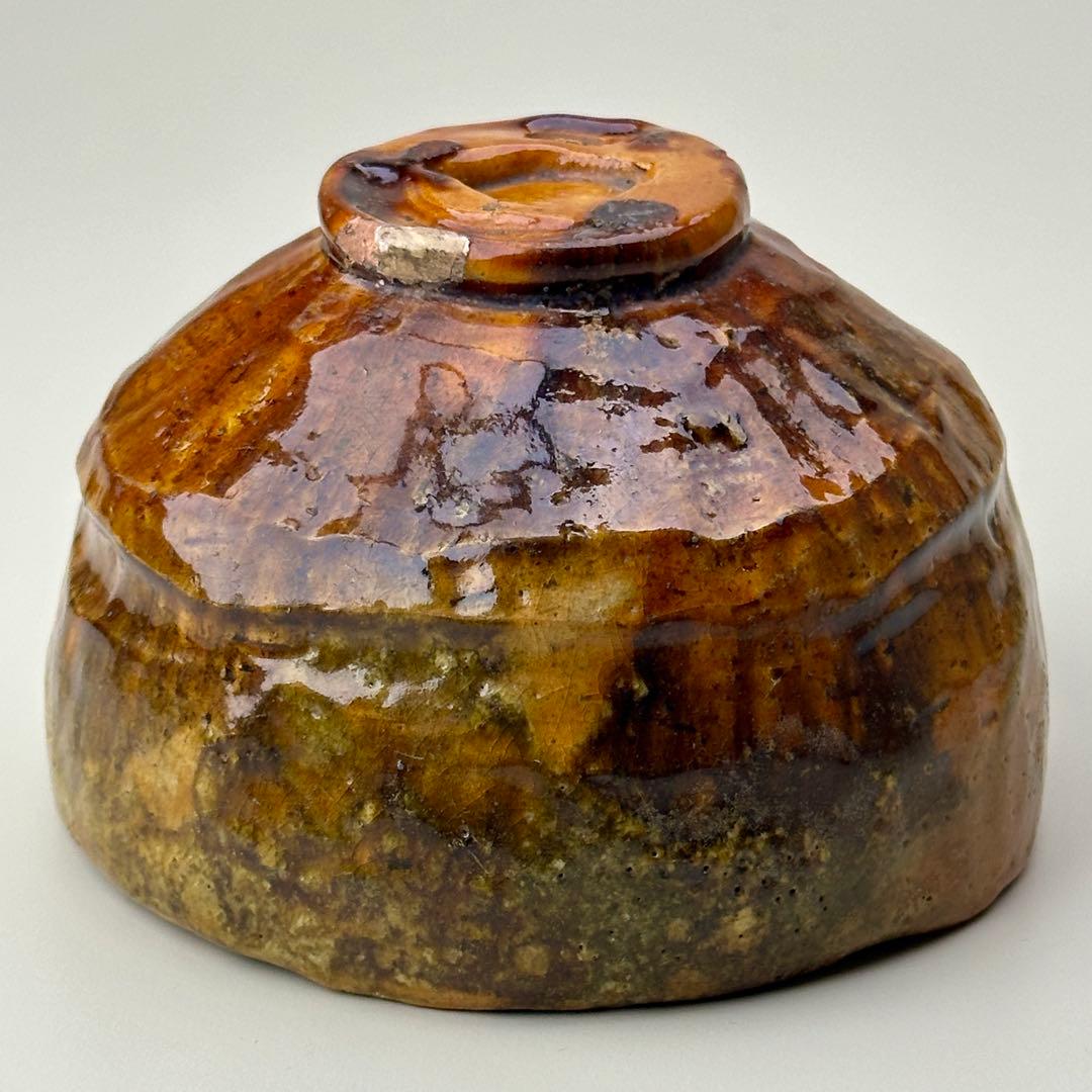 江戸期 嵯峨焼 楽茶碗 嵐山 茶道具 共箱 骨董品　アンティーク