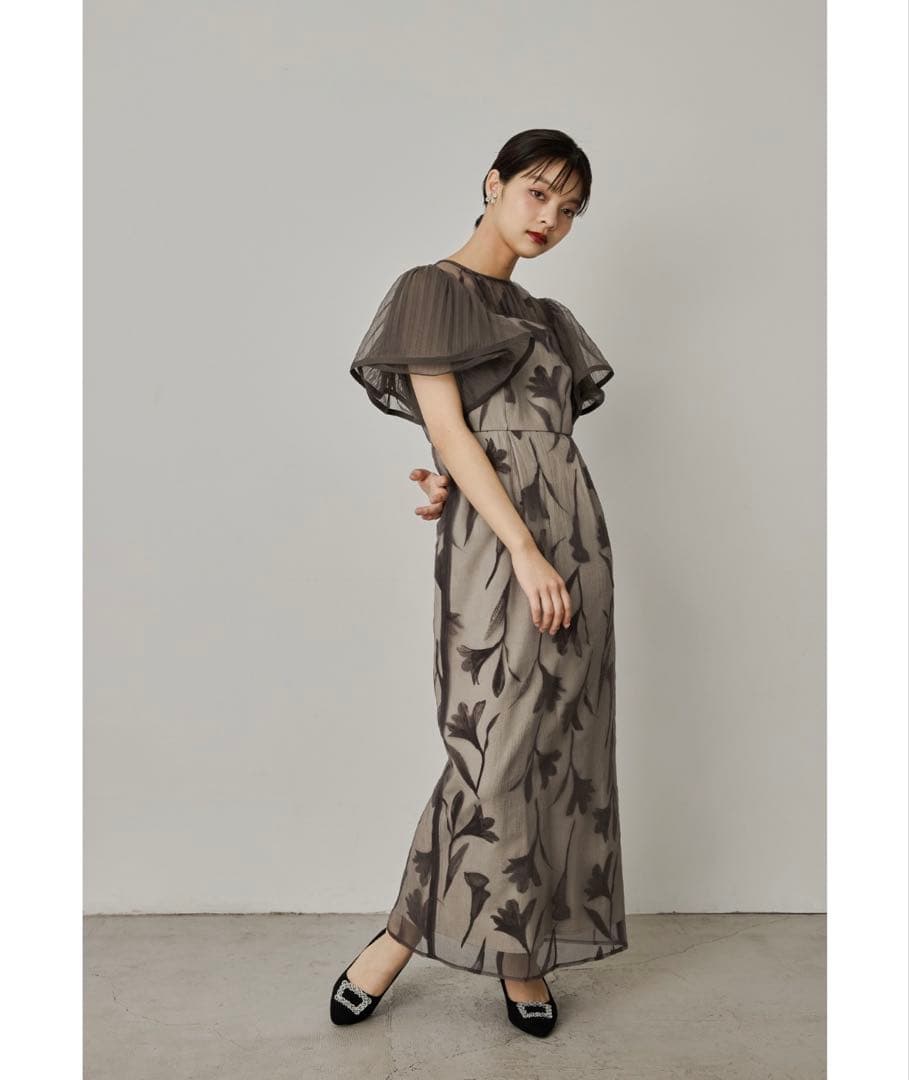 niana ニアナ フラワー オーガンジー ドレス M-Short 結婚式