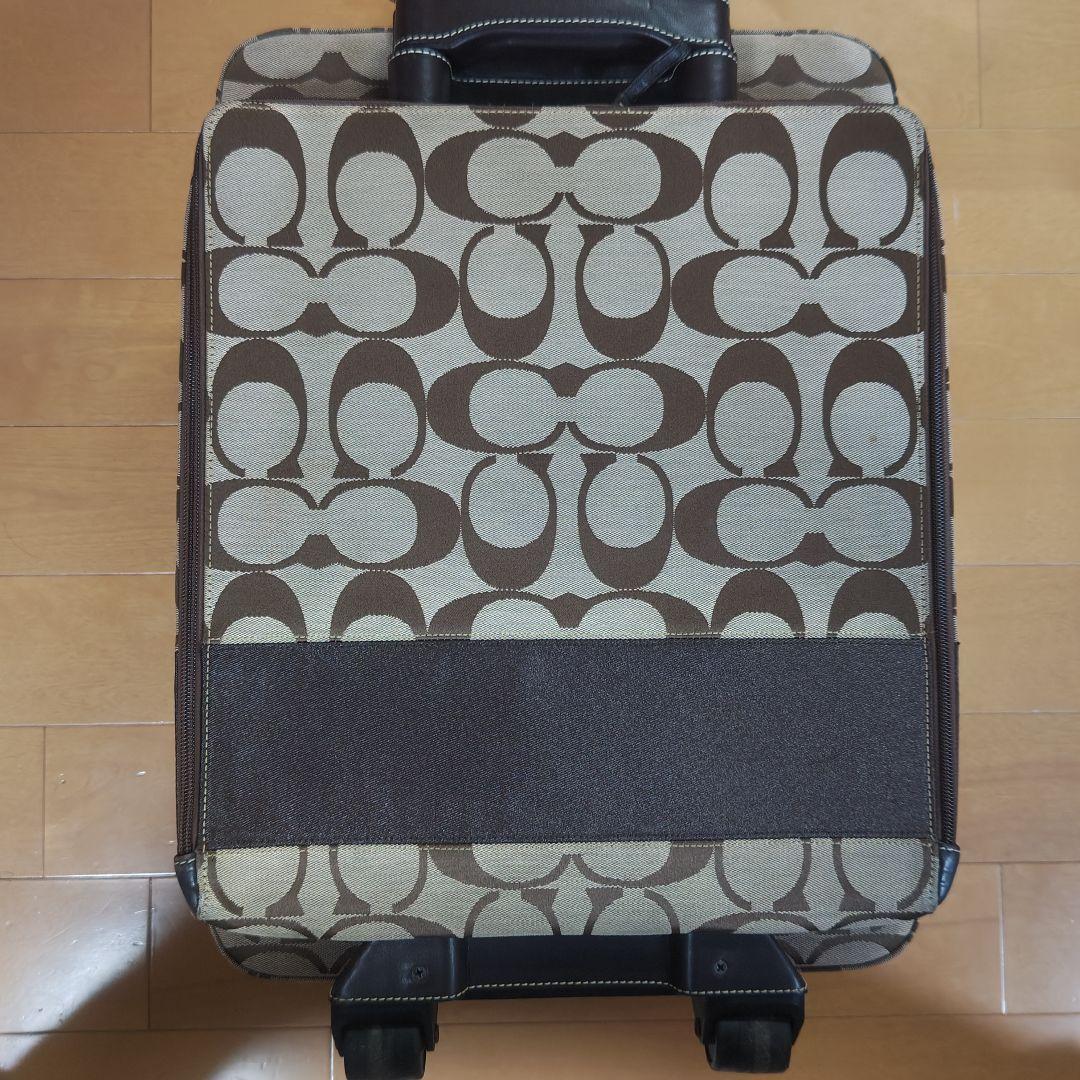 COACH キャリーケース トランク ベージュ系 ブラウン系 総柄