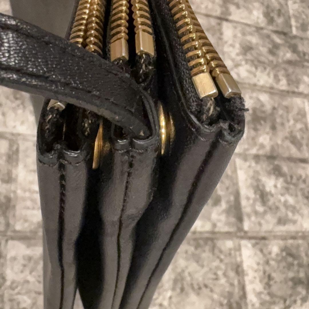 美品 大人気 旧ロゴ セリーヌ トリオ ブラック ショルダー ラージ