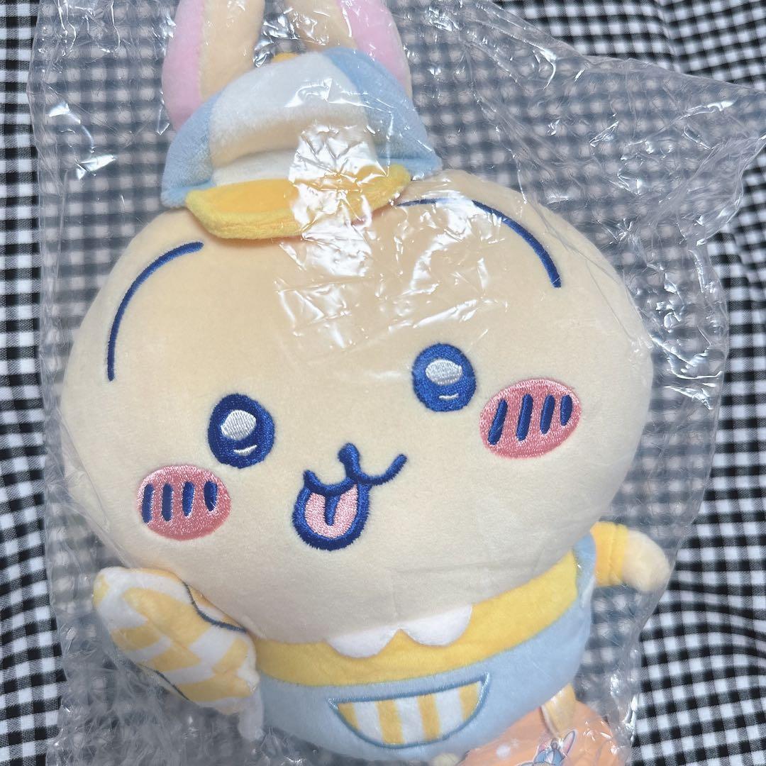 お顔厳選【新品タグ付き】ちいかわゆうえんち　うさぎ　ぬいぐるみ　S  ゆうえか
