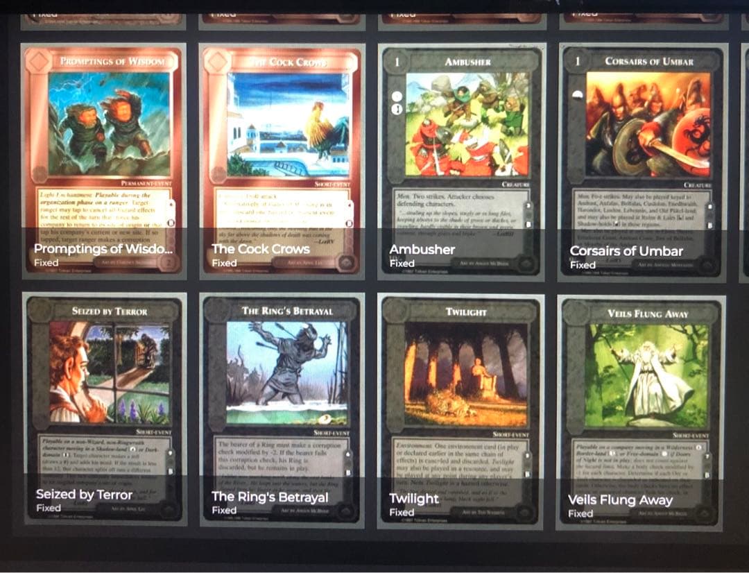 ミドルアース　カード　チャレンジデッキB ccg 指輪物語　希少