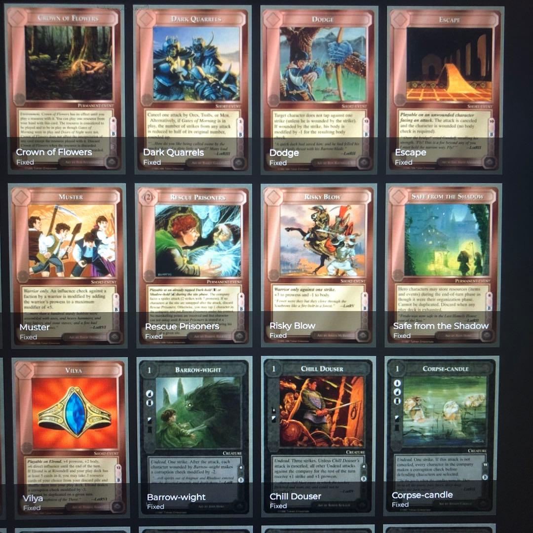 ミドルアース　カード　チャレンジデッキB ccg 指輪物語　希少