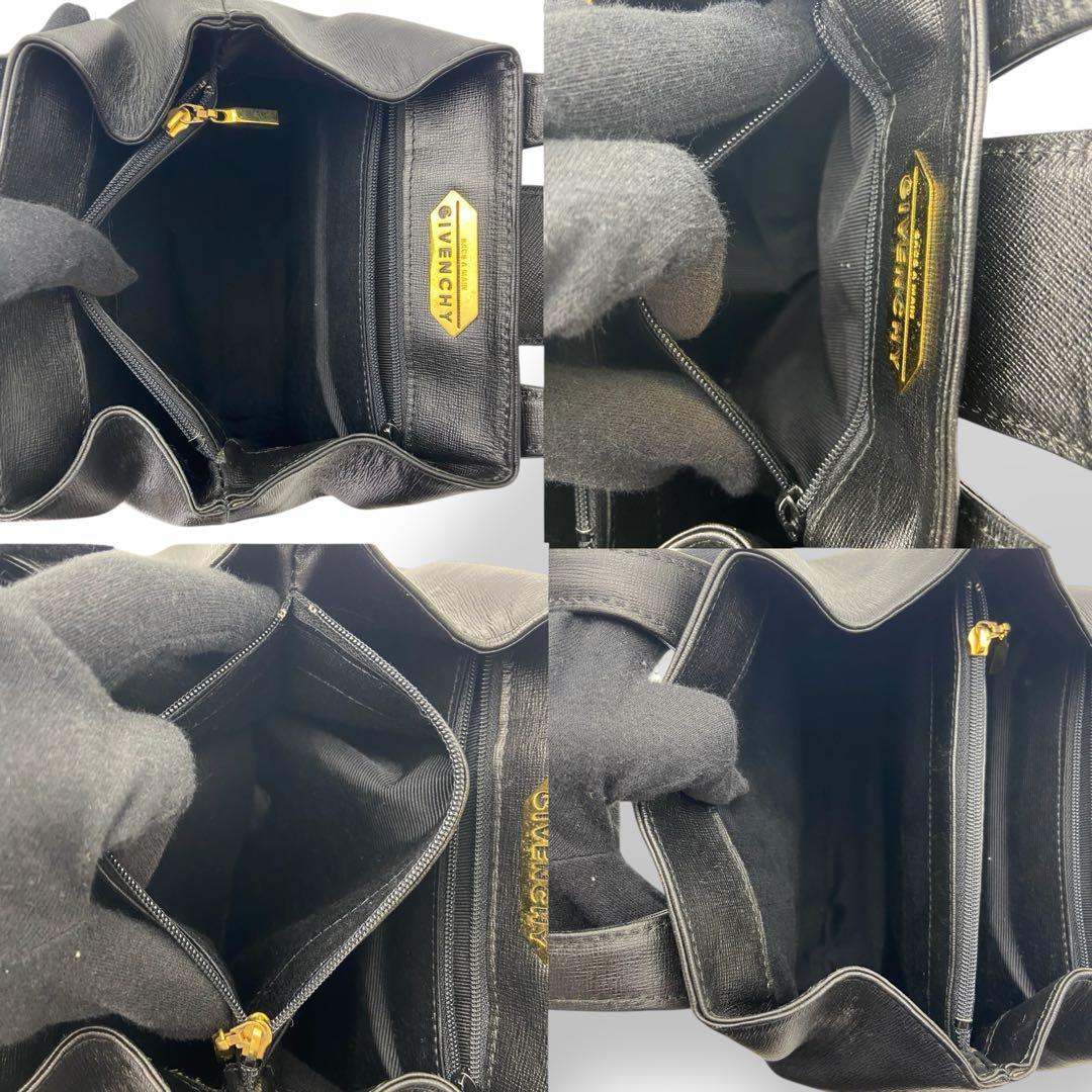 ジバンシー ハンドバッグ 腕掛け レザー 黒 ブラック 金具ロゴ ターンロック