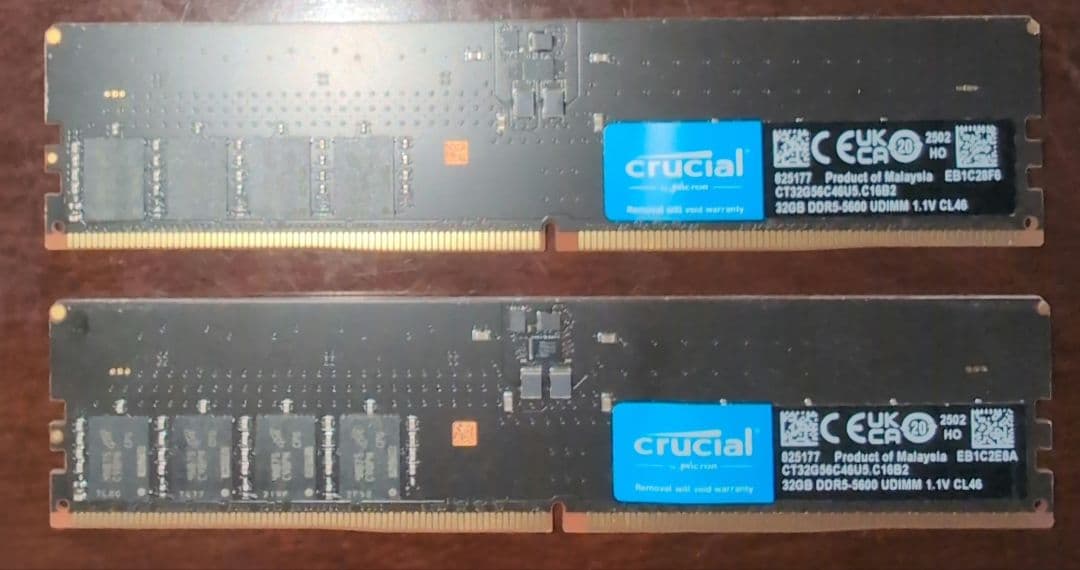 転*族様 メモリ DDR5-5600 64GB (2x32GB)