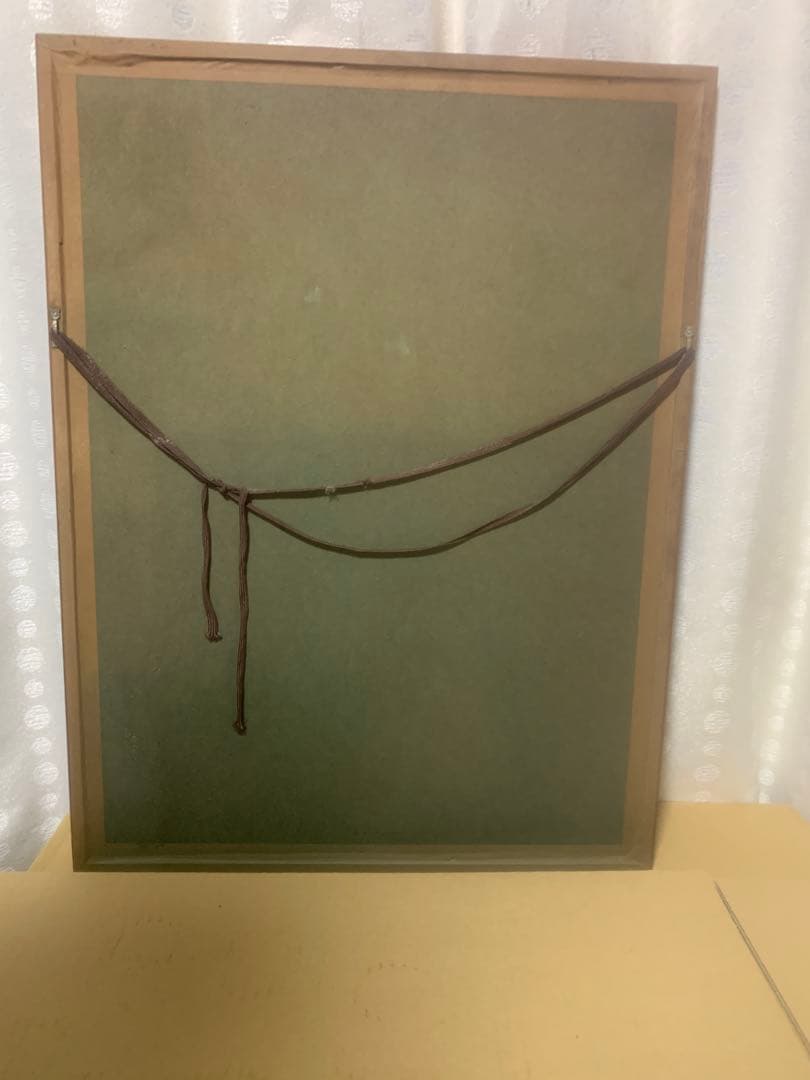 吉田千鶴子 木版画「菊花に憩う」