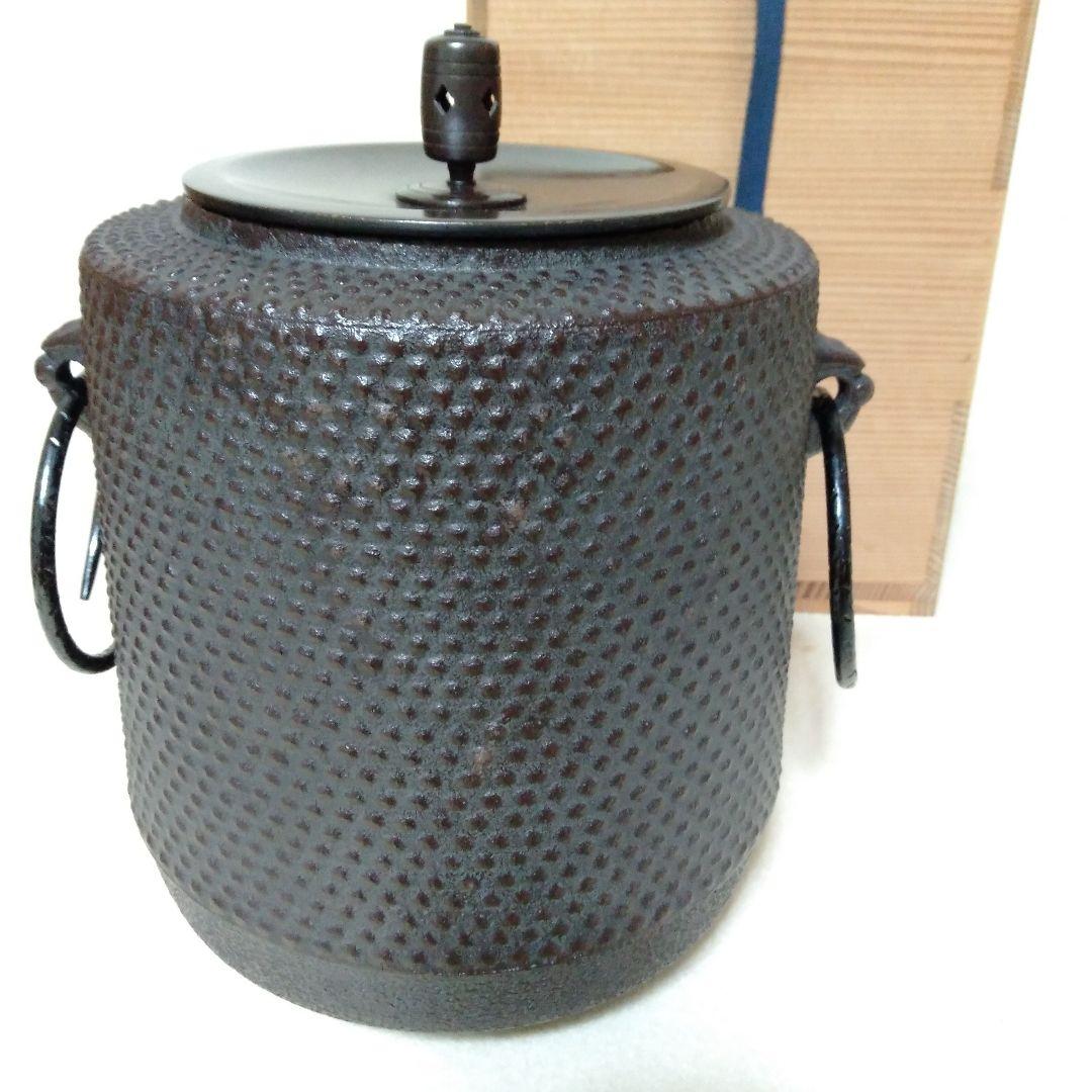 釜師辰敏造　筒霰釜