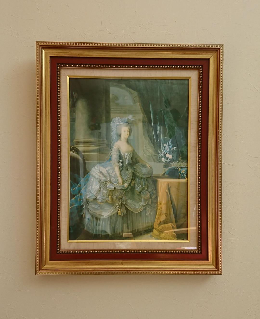 ＊壮麗 ＊  マリー・アントワネット 額装 (額縁 縦57.5㎝)