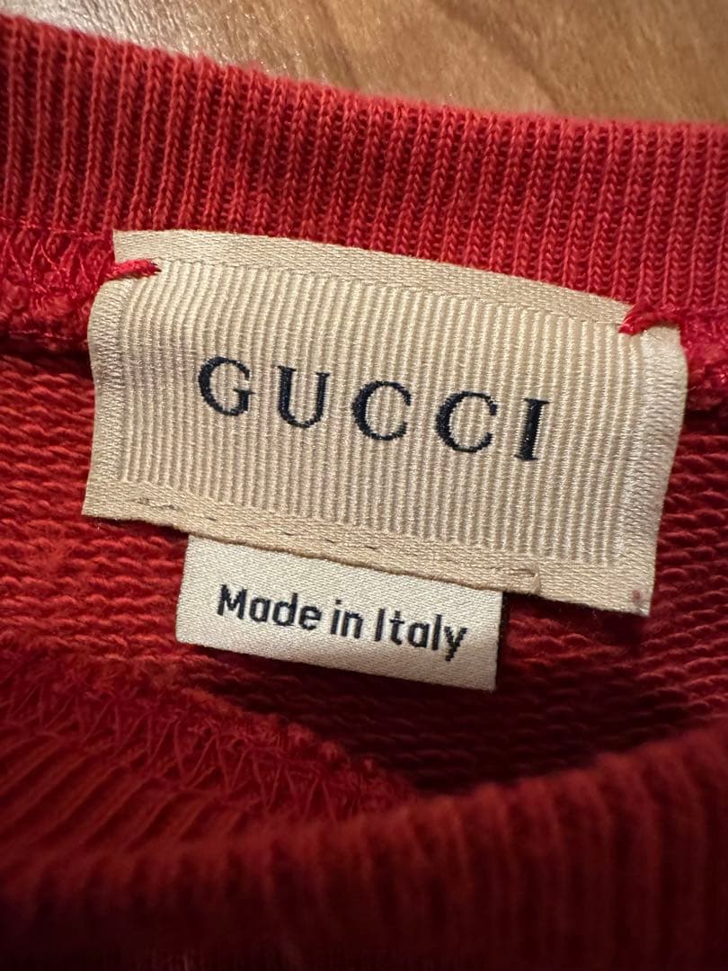 美品⭐︎GUCCI 赤 トレーナー 動物イラスト付き