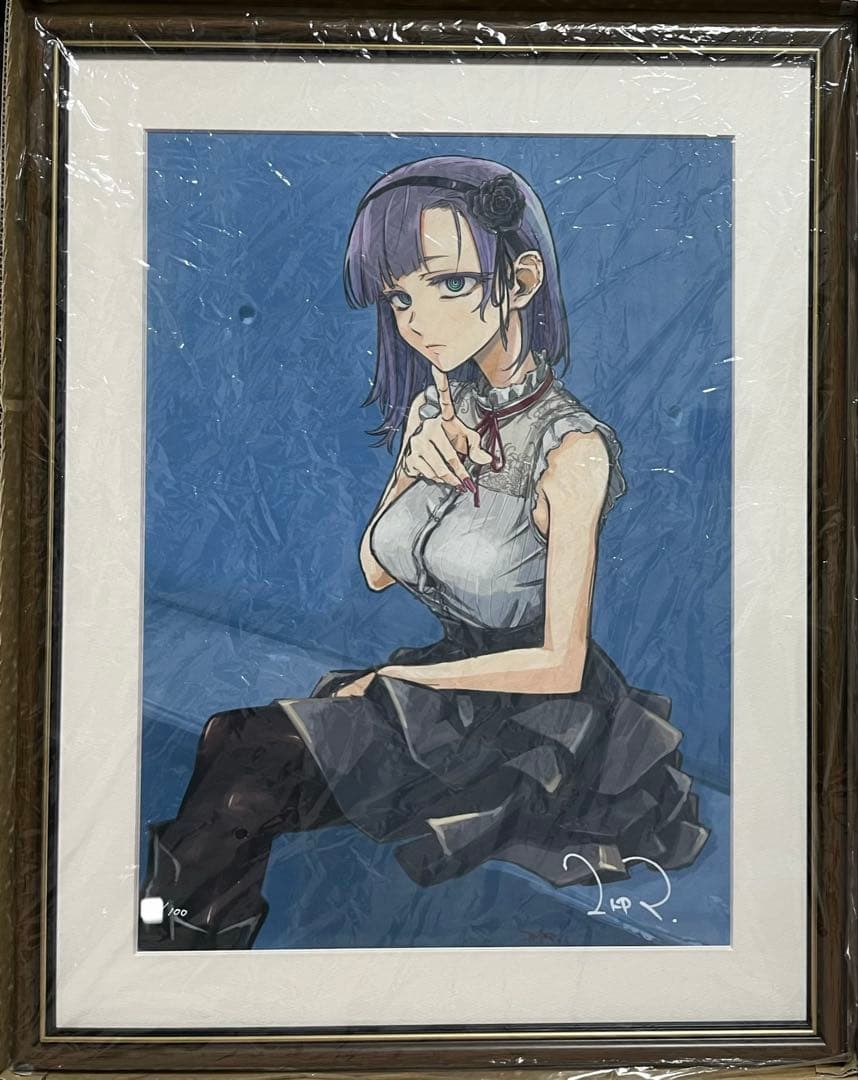 だがしかし 原画展　コトヤマ　直筆サイン入りアートグラフ　枝垂ほたる