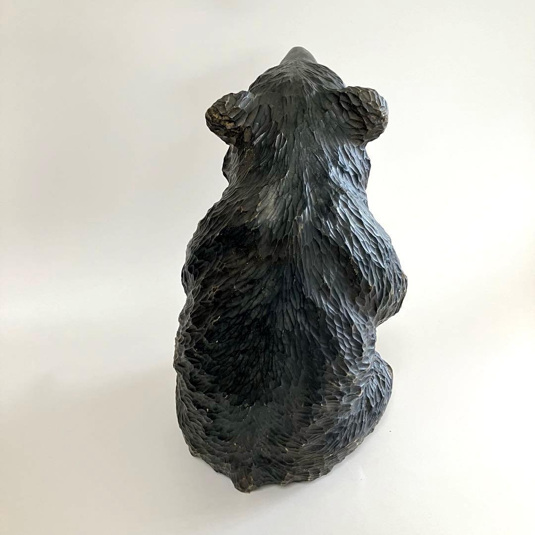 北海道　古作　木彫りの熊　お座り熊　おっちゃんこ熊　ガラス目　クマ　アイヌ　民芸