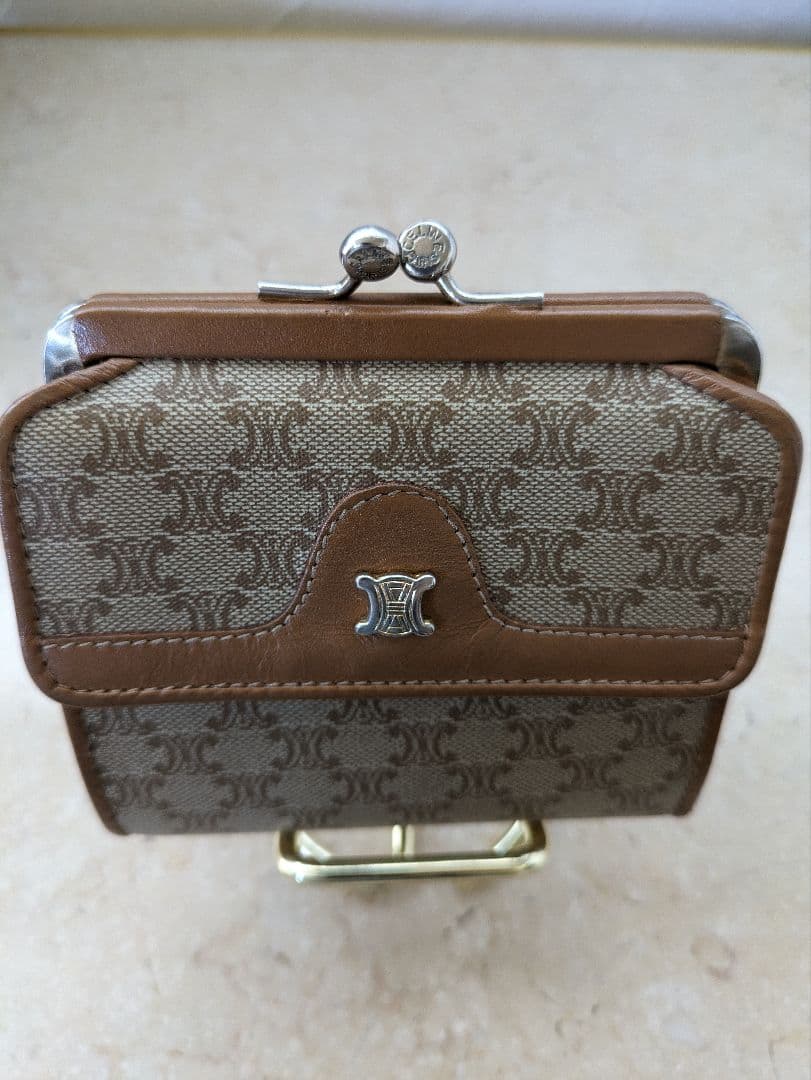 CELINE オールド 三つ折り財布 コンパクトウォレット ミニ財布 マカダム柄