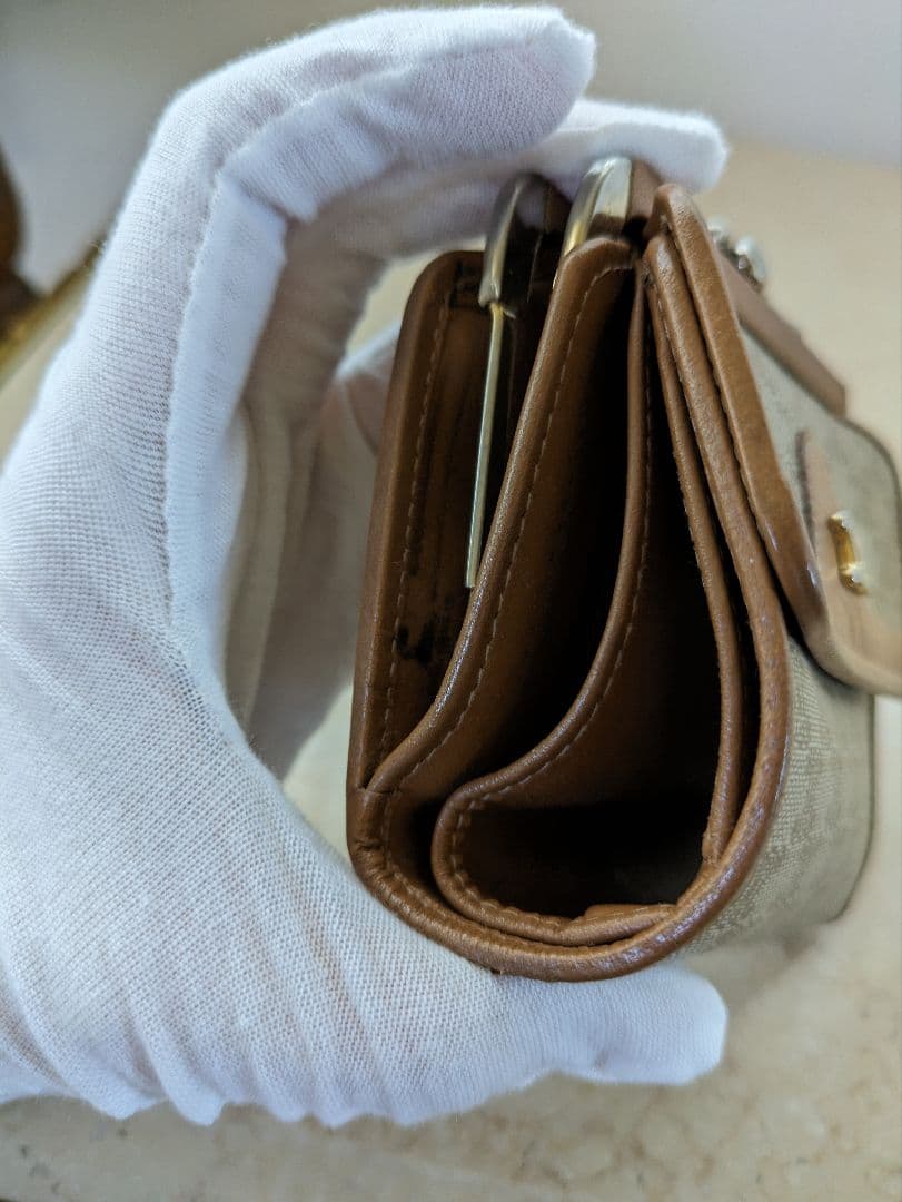 CELINE オールド 三つ折り財布 コンパクトウォレット ミニ財布 マカダム柄