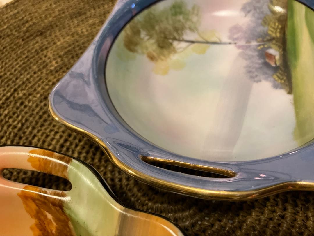 オールドノリタケ　湖畔シリーズ