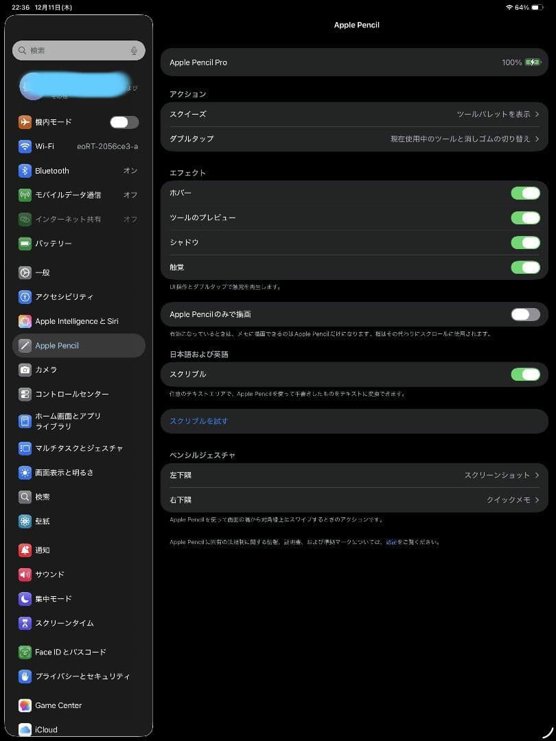 Apple iPadPro13 (M4) 1TB ブラック Wi-Fi セルラ