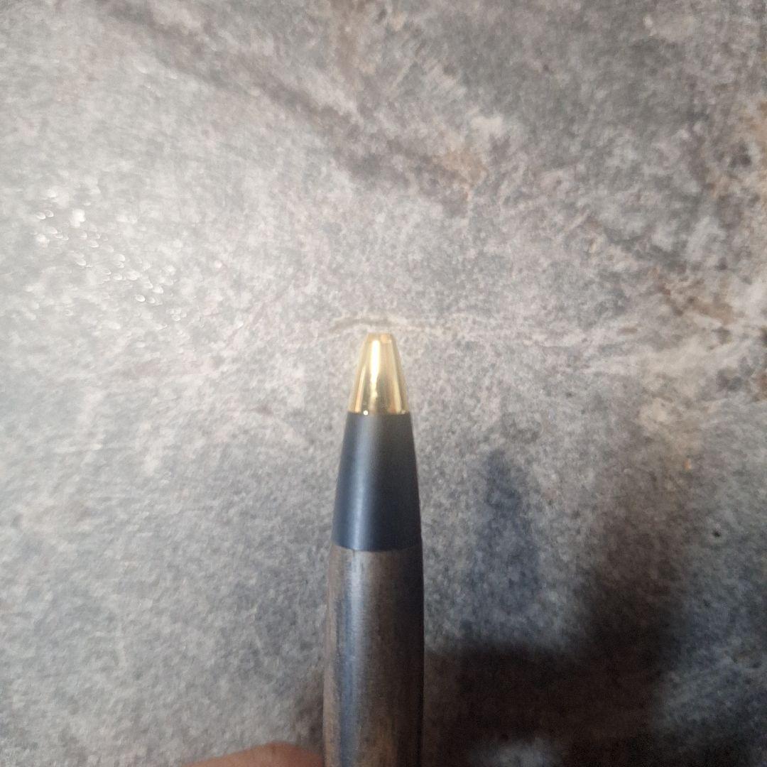 値下げ中！　野原工芸　黒柿　スタンダードボールペン　玉クリップ