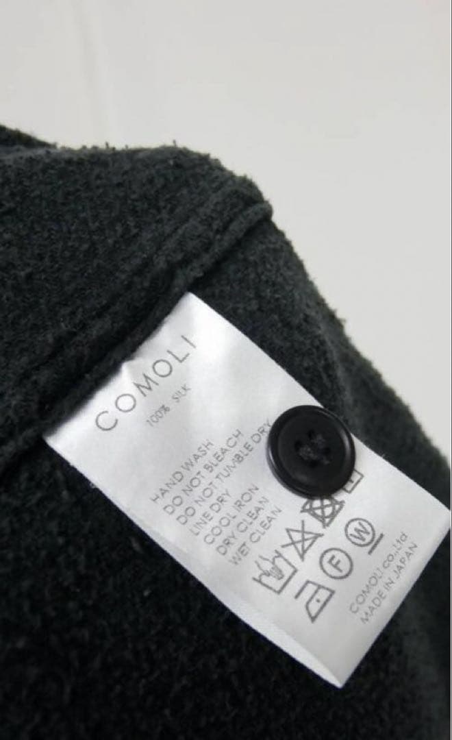COMOLI シルクネップビエラパーカー　ブラック