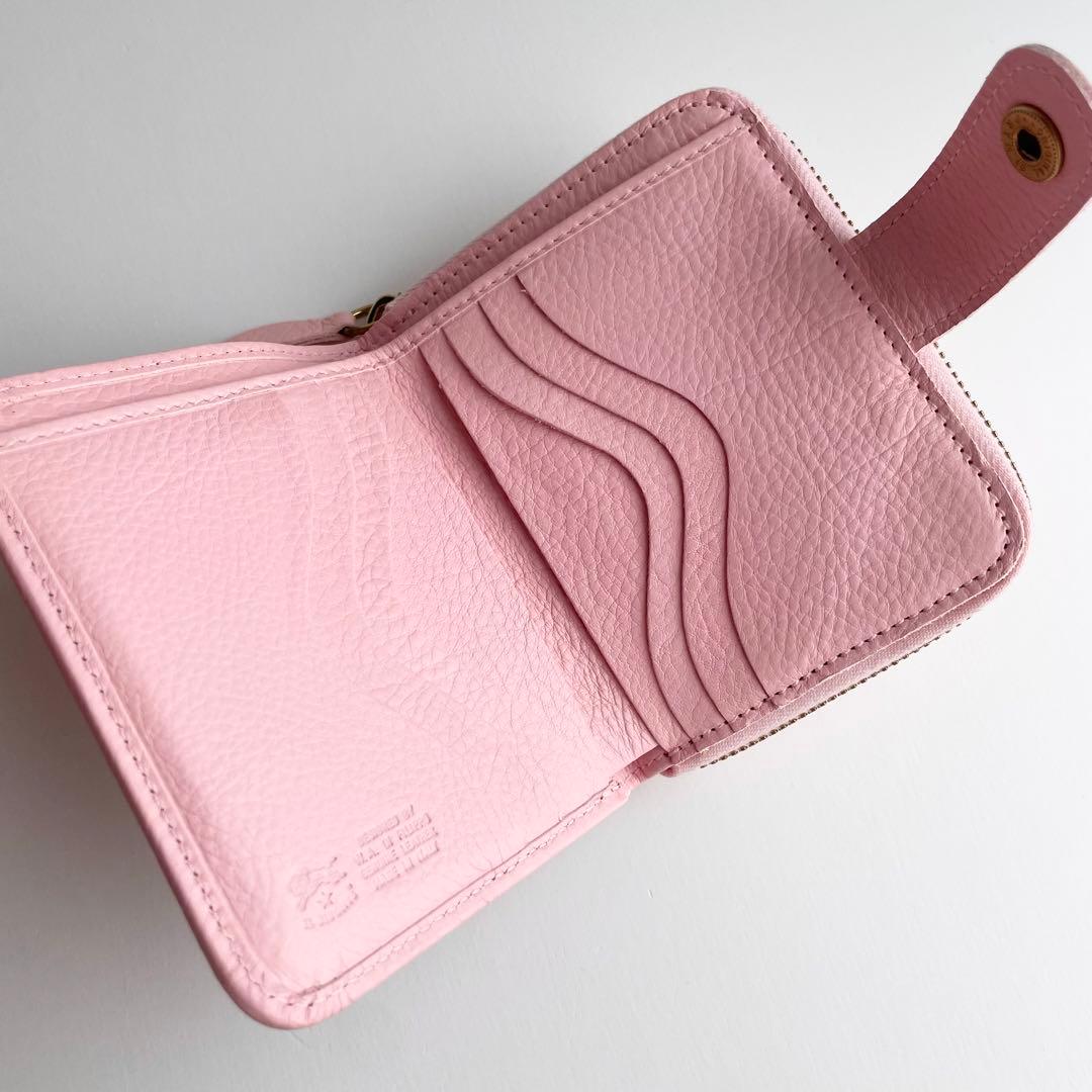 イルビゾンテ IL BISONTE 二つ折り財布 限定ピンク 新品