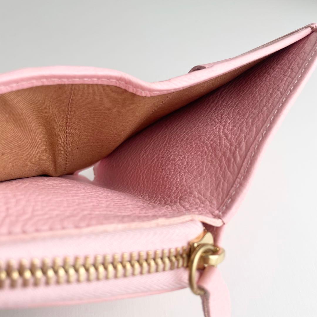 イルビゾンテ IL BISONTE 二つ折り財布 限定ピンク 新品