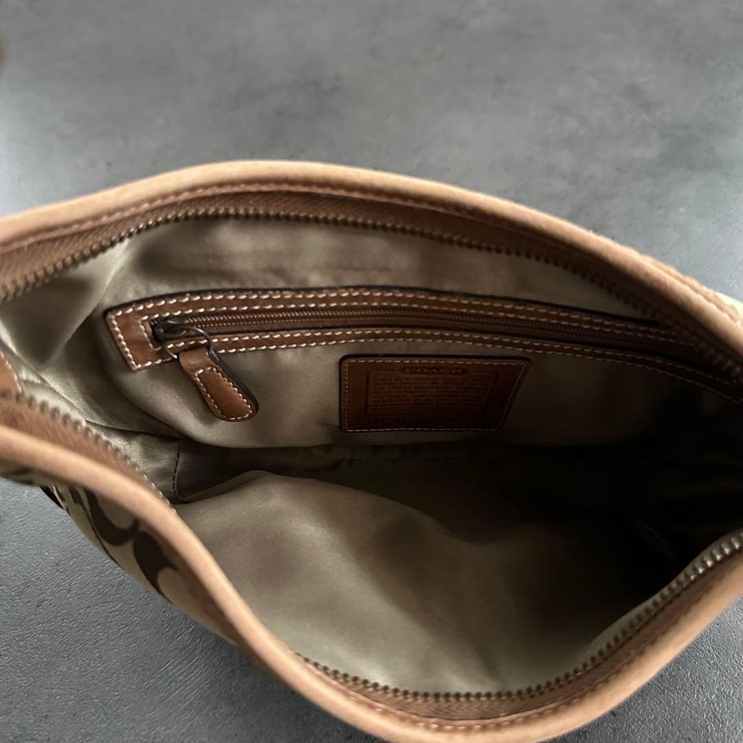 バッグ COACH Signature Suede Studded Hobo Bag