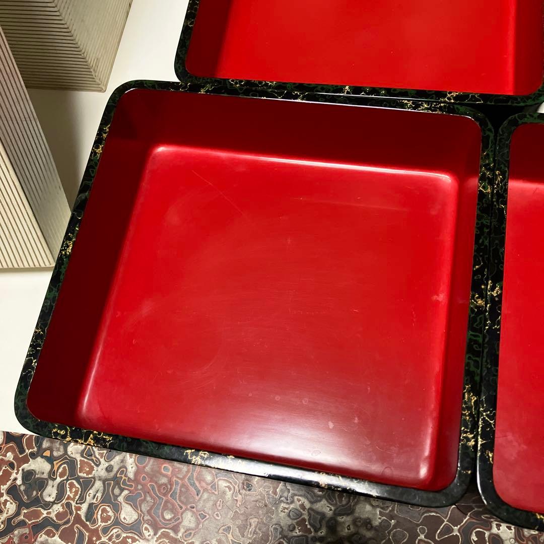 津軽塗り 重箱 箱付き