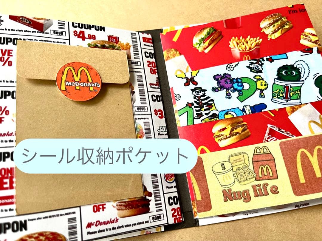 【craft book♡受注制作】McDonald's Design +シール付