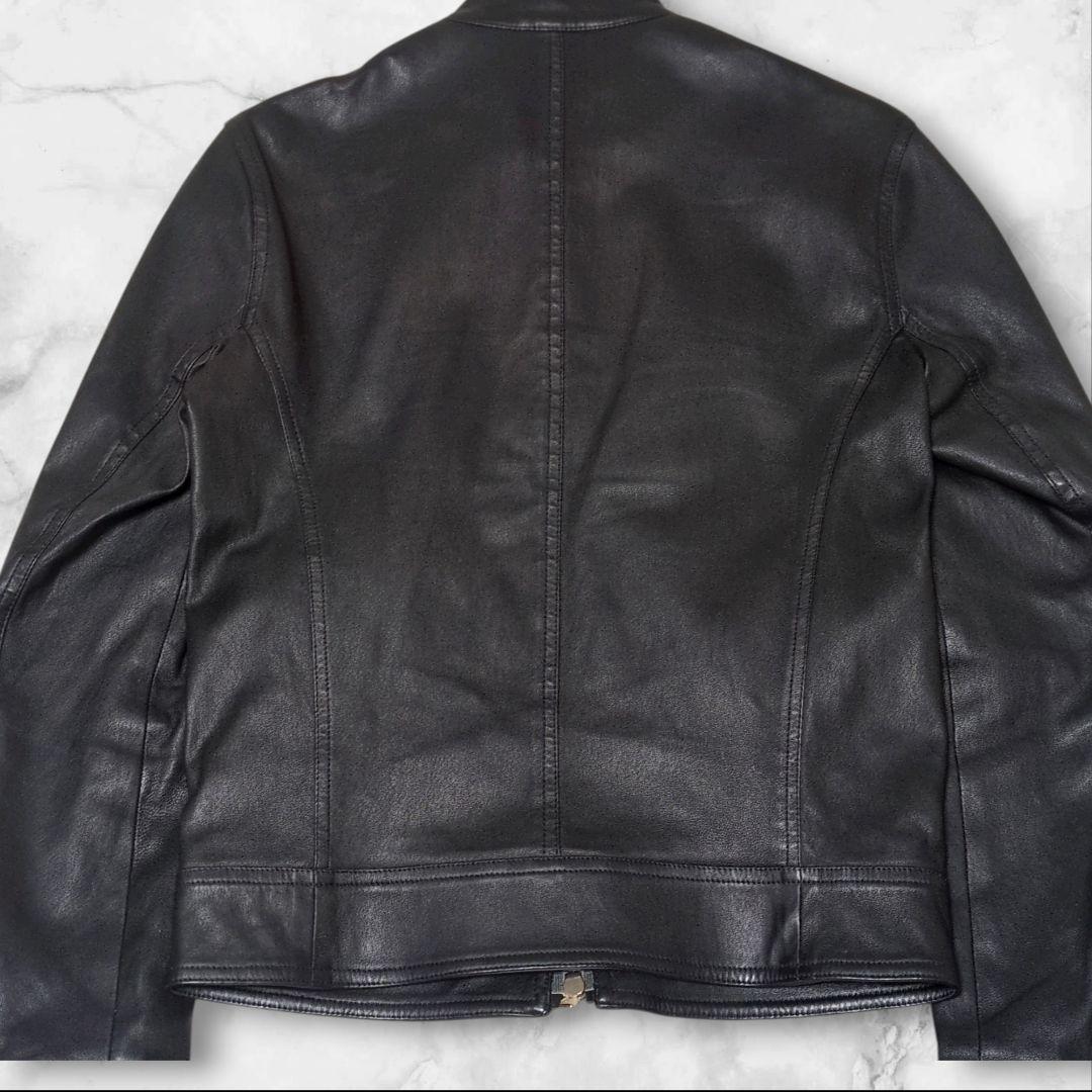 美品✨EMMETI JURI ゴールドジップ 黒 44 シングルライダース