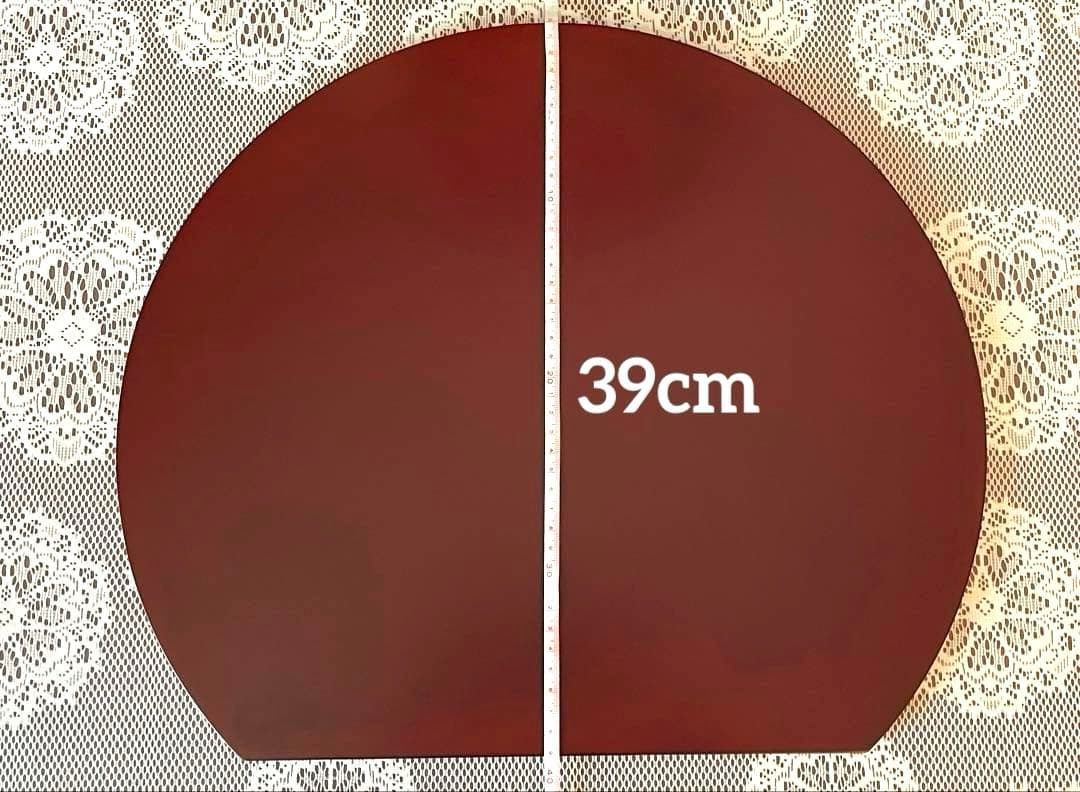 ー木曽塗ー 【未使用】 伊藤敦欣作 古代あかねぬり 特大 半月盆 卓上膳4枚