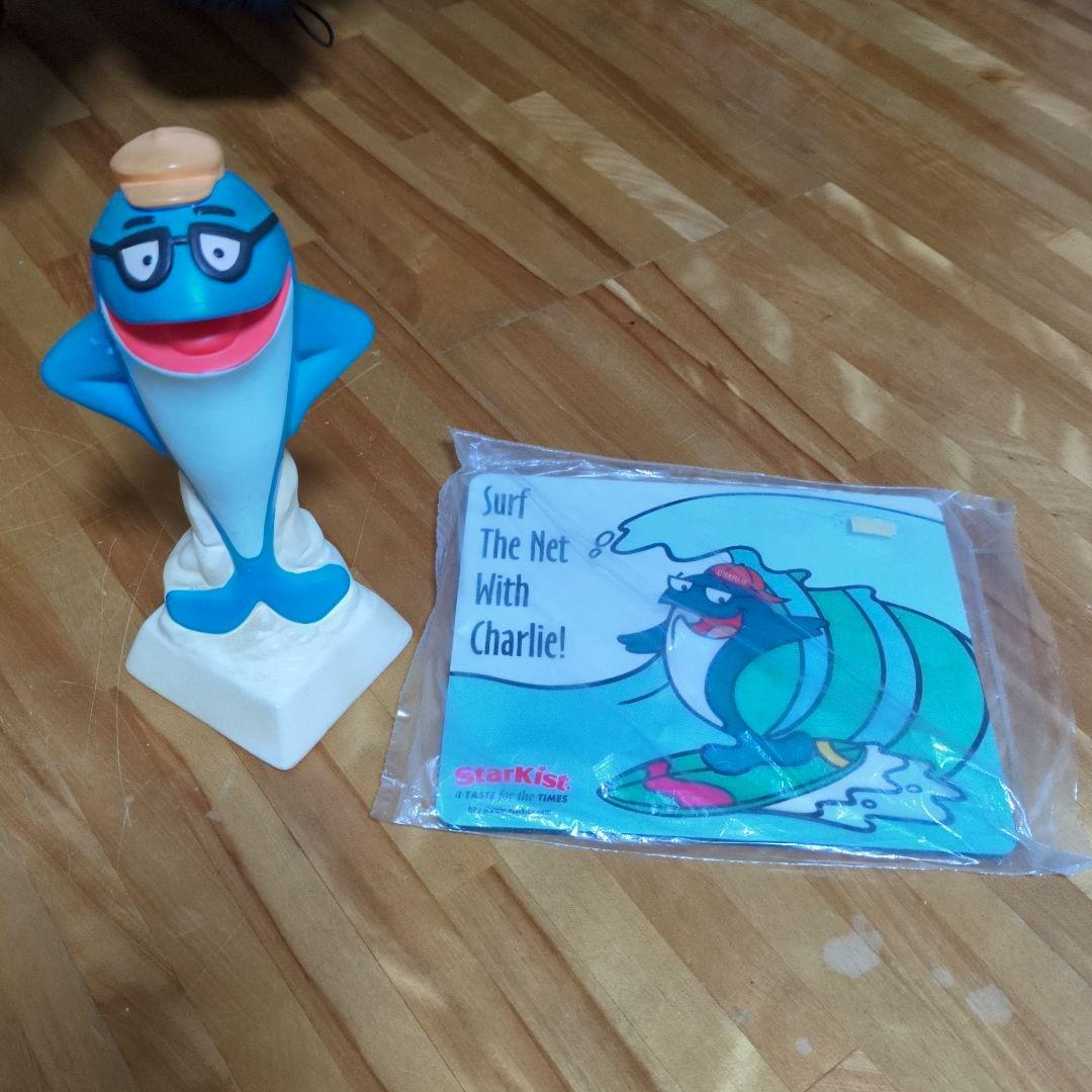 チャーリー ザ ツナ ビンテージ 貯金箱 マウスパッド　セット