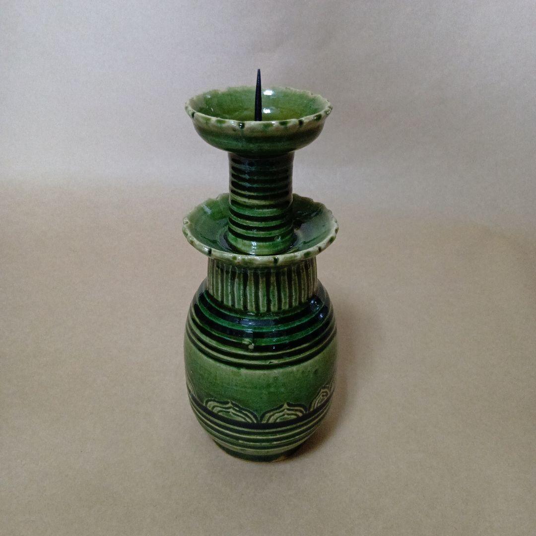 茶道具　織部燭台