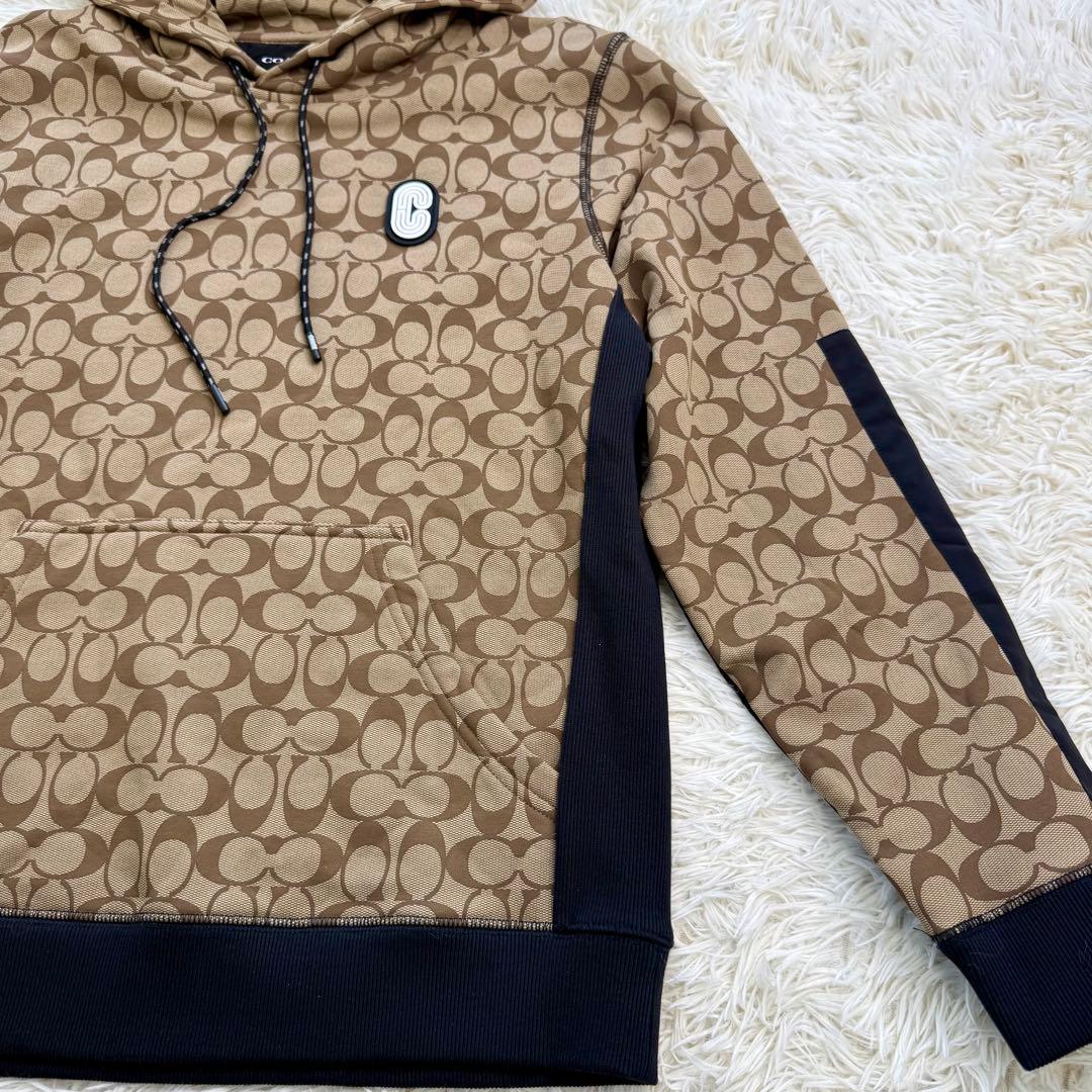 【未使用級】 COACH コーチ シグネチャー柄 パーカー フーディ