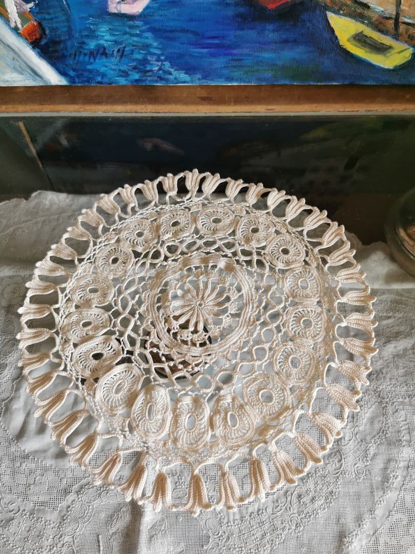 アンティークふっくらクロシェレース編 鈴蘭/百合/蛍袋 エーデルワイス ドイリー