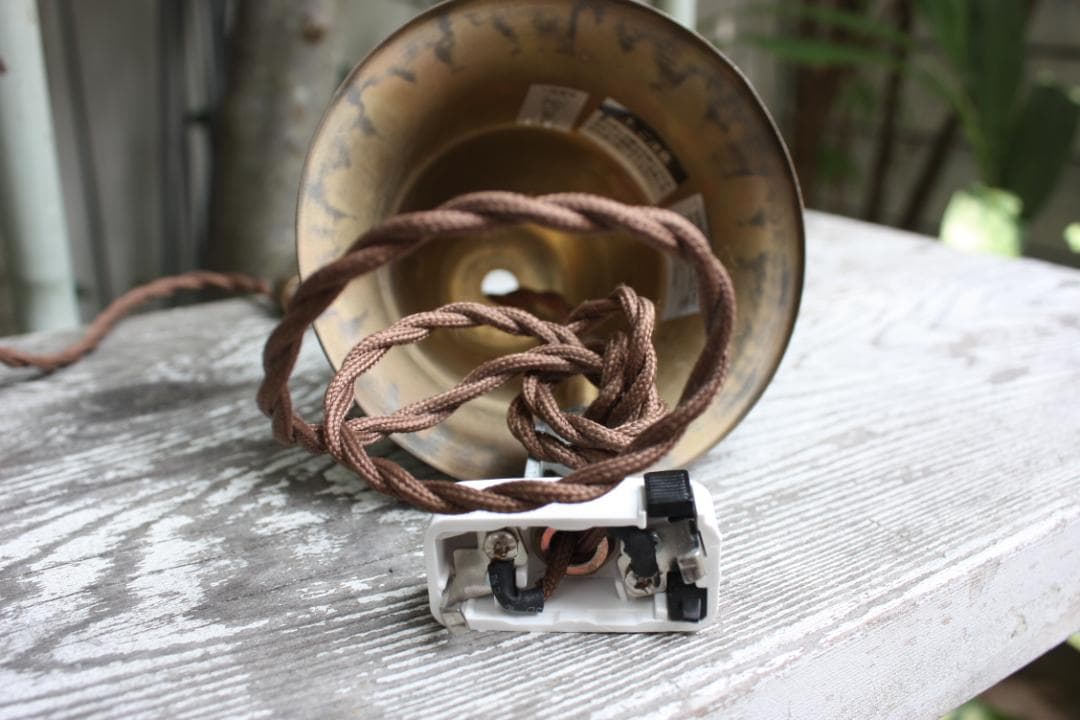 アンティーク ガラス 真鍮 昭和 レトロ E17　店舗什器