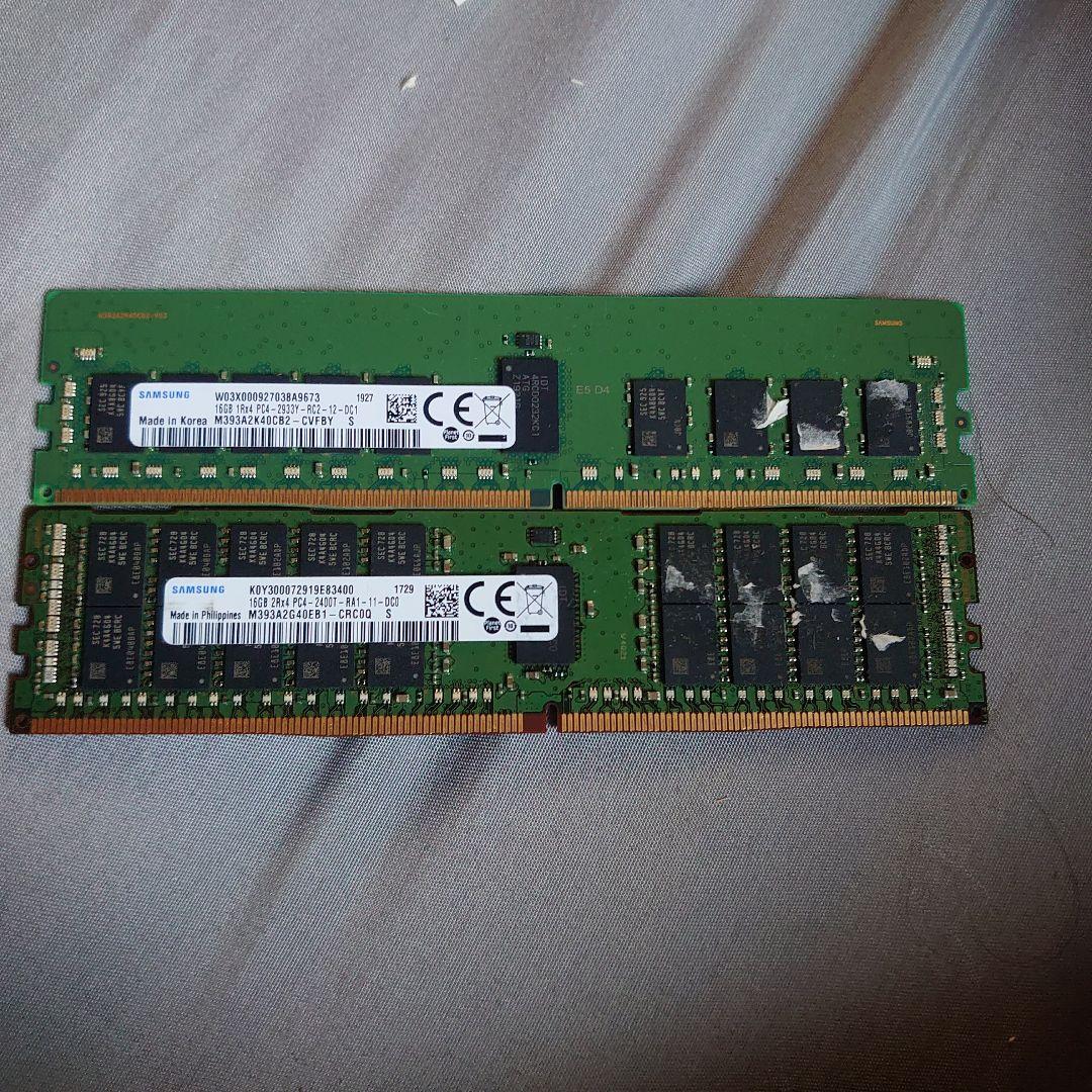 SAMSUNG製PC4メモリー１６ギガ2枚セット